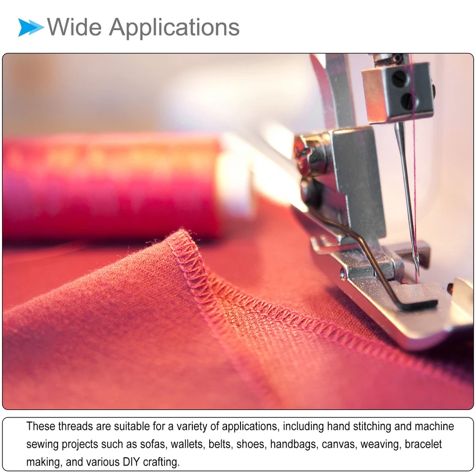 2pcs Sewing Threads 55 Yards 150D/1mm Stitching Threads Denim Blue - Image 3 of 4