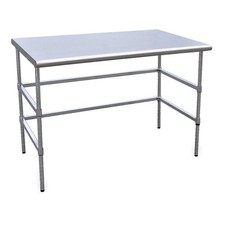 GRAINGER APPROVED 4UEL4 Fixed Work Table,SS,60" W,30" D 4UEL4