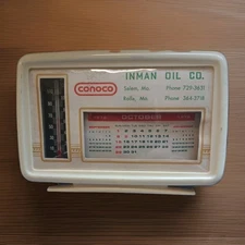 Conoco Oil Company Thermostate & Calender 1978 Advertising Inman Oil Co.  5x3.5"