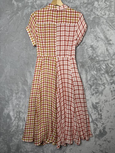 Abito Pilcro donna piccolo a quadri cravatta tasca davanti manica corta urban outfitters - Foto 2 di 15