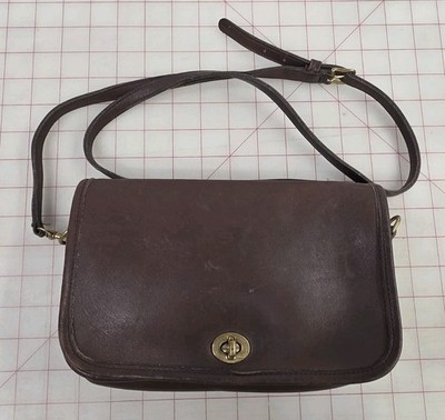 VINTAGE COACH 9755 Penny Pocket Purse Mahogany Crossbody | eBay