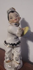 Rare! VTG Ucagco oriental boy cymbal player porcelain figurine