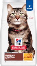 Adult 7+ Hairball Control Dry Cat Food, Chicken, 7 Lb. Bag 9.43 per pound
