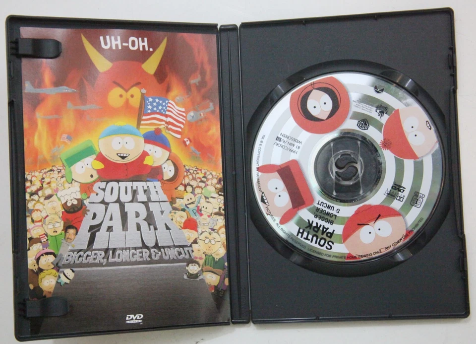 South Park Bigger Longer Uncut DVD Widescreen Comedy Animated Movie 1999 BB941 Foto 2 de 4
