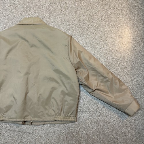 Giacca Bomber Campus Vintage Uomo Large Tg 46 Tan Khaki Full Zip Made USA Foderata - Foto 10 di 14
