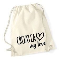 Turnbeutel Croatia my love Geschenkidee Croatia Geschenk Pr&auml;sent Mitbringsel Sou