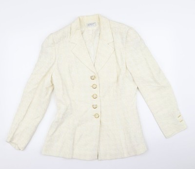 Getragene weiße Damenjacke UK Größe 38