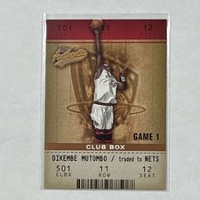 Fleer Authentix Dikembe Mutombo New Jersey Nets #42 Club Box SN 93/100 2002-03