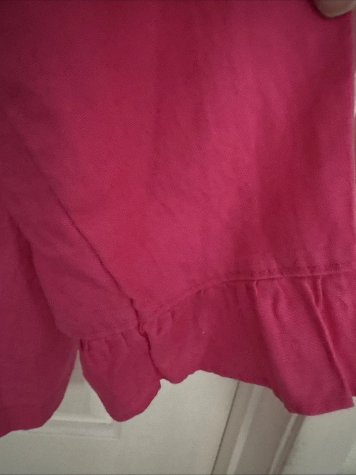INC International Concepts Pink 100% Linen Ruffle Lightweight Jacket 3X - Image 3 of 4