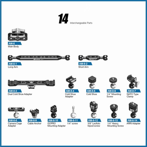 Leofoto AM-8 Professional Magic Arm Kit - Bild 6 von 36