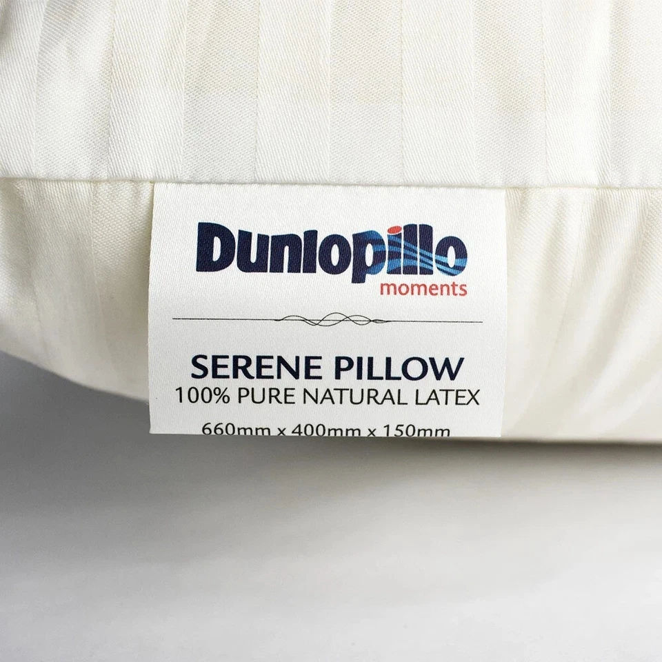 Almohada de látex natural sereno Dunlopillo | Mediana | Anti ácaros del polvo | Antibacterias Foto 2 de 4