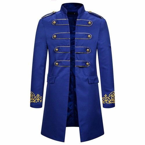 Militare da Uomo Frac Abito Giacca Smoking Costume Vittoriano Redingote Cappotto - Foto 16 di 16