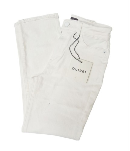 DL1961 Women's Mara Ankle Mid-Rise Straight White Jeans Size 27 $188 NWD New - Imagen 4 de 6