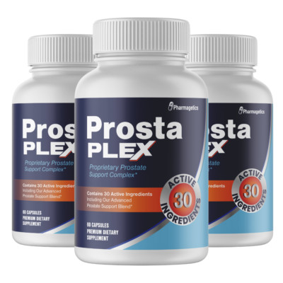 3 Bottles ProstaPlex  Proprietary Prostate Support Prosta Plex - 60 Capsules x 3