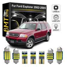 14x LED Interior Light Bulbs License plate for 2002-2005 Ford Explorer White