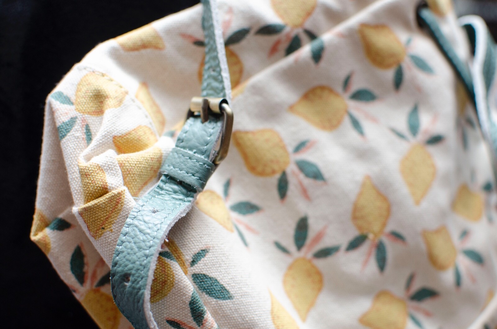 JOYN Fruit Pattern Canvas Backpack Pockets Lightw… - image 6