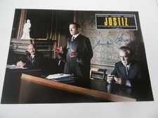 Maximilian Schell autograph signed A4 lobby card "Justice"