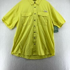 Magellan Outdoors Mens Fish Gear SS Laguna Madre Casual Celandine Shirt Size XL
