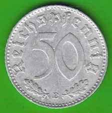 Moneta fenig 50 Reichspfennig 1943 B Wiedeń w bardzo dobrym stanie nswlipsk