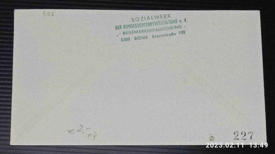 Germany FDC 28/04/1969.  Very fine condition  - Image 2 of 2