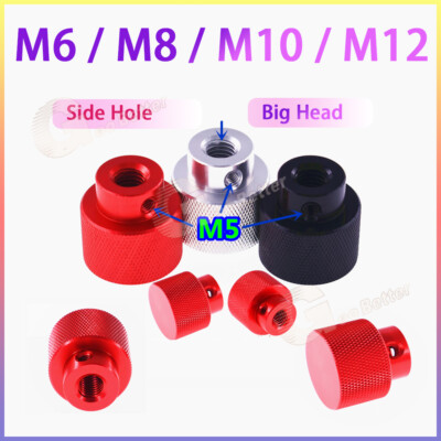 Knurled Nuts Big Head Blind Hole With Side Hole Thumb Knobs Nut Aluminum M6-M12