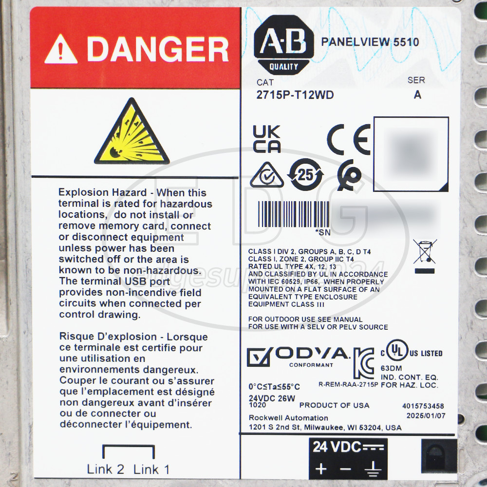 NEW Sealed 2715P-T12WD Allen-Bradley PanelView 5510 Graphic Terminal