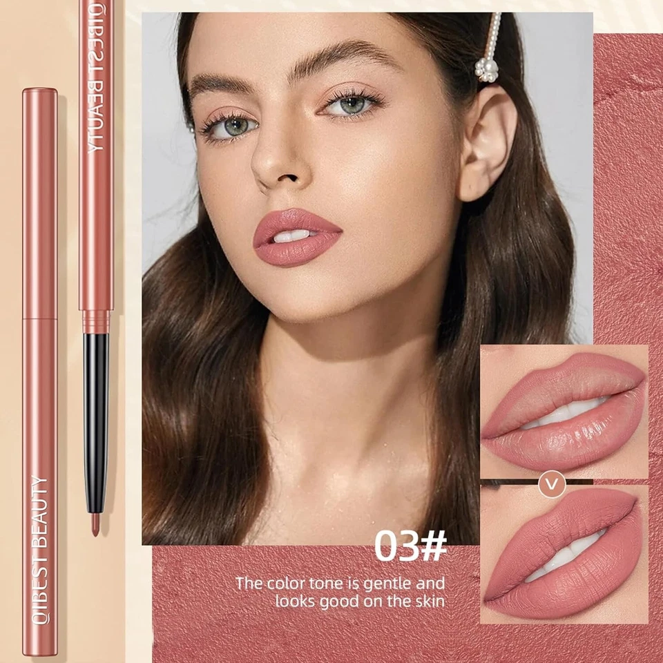 QiBest 12Pcs Crayon Lipsticks Gel Lip Liner Pencil Set, Creamy Long-Lasting Lip - Image 4 of 4