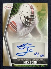 Nick Ford Auto Hand Numbered # 69 /100 2022 SAGE Low Series #A-NF