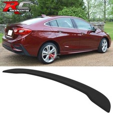 Fit 16-19 Chevrolet Cruze Rear Trunk Spoiler Wing Lip Oe Style Matte Black Abs