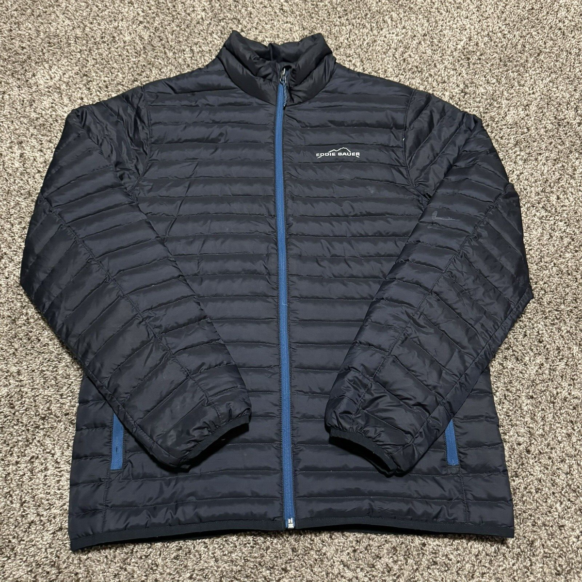 Eddie Bauer Mens Size Small S Blue Down Insulated Puffer Jacket