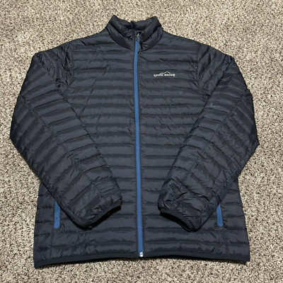 Eddie Bauer Mens Size Small S Blue Down Insulated Puffer Jacket