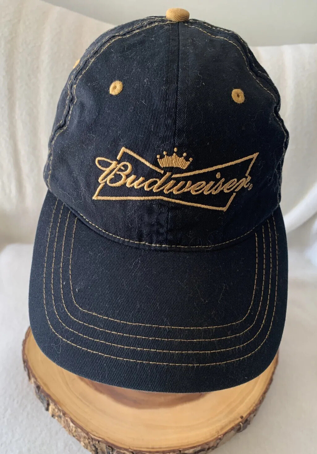 Budweiser Baseball Hat With Adjustable Strap Blac… - image 1