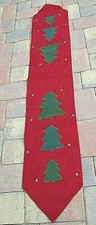Christmas Table Runner Red Green Pine Trees 31933 13 X 72 Applique