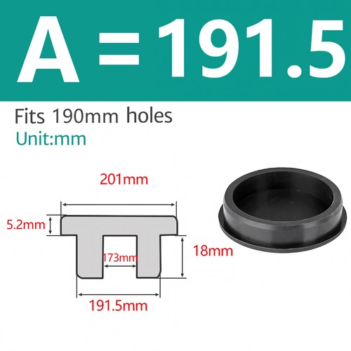 Silicone Rubber Round Hole Plugs Blanking End Cap Tube Pipe Insert Bung Black - Picture 90 of 92