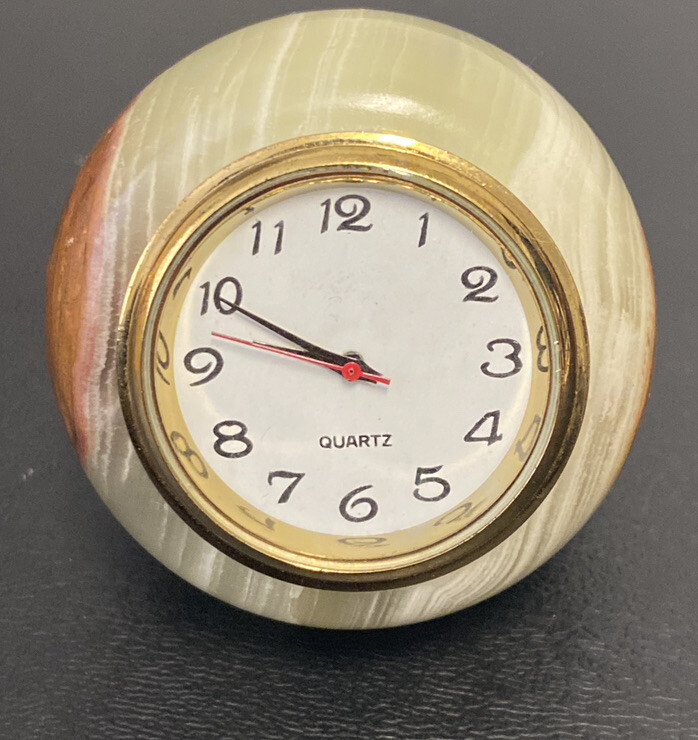 ⭐︎ quartz green onyx clock round Paperweight 2” | eBay