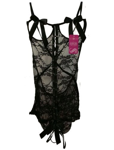 Sexy Women's Lingerie Open Crotch Open Cups Crotchless Lace Teddy ...