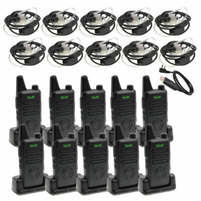 Portable WLN KD-C1 Plus Walkie Talkie UHF 5W 16 Channel Mini 2 Way Radio 10pcs