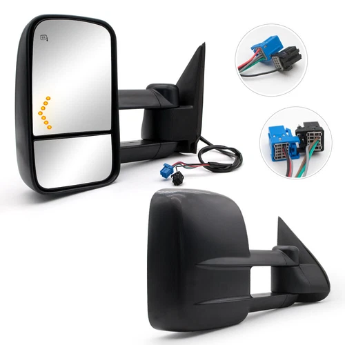Pair Tow Mirrors For 2003-2005 Chevy Silverado 1500 2500 Power Heated Signal