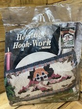 1994 Heritage Hook Work Bernat 16" x 8" English Cottage Vintage NIP