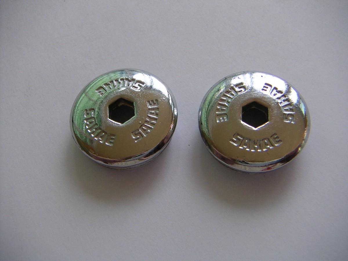 NOS Vintage SAKAE Crank bolt dust cover cap metal with Hex hole