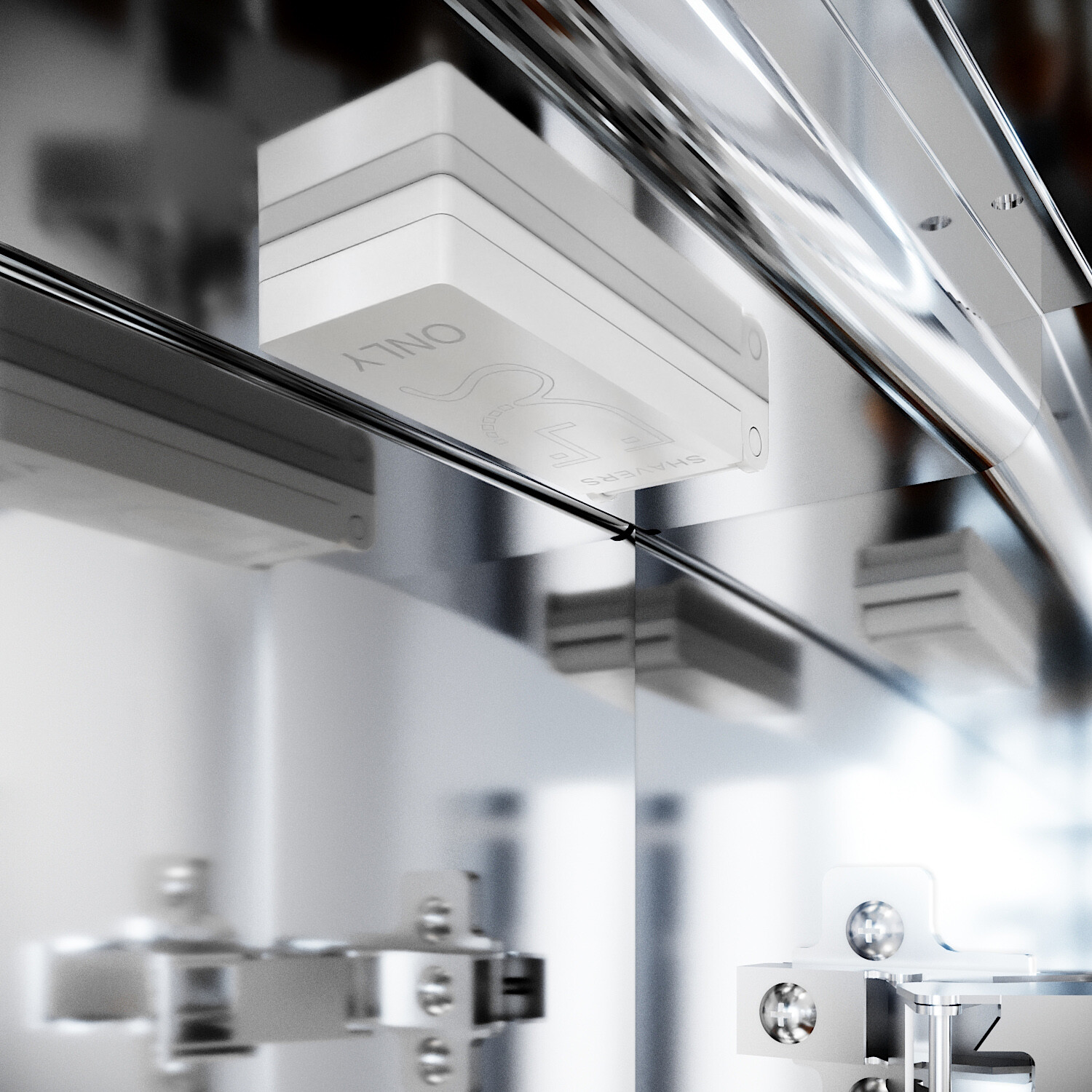 LED Bathroom Mirror With Shaver Socket Storage Infrared Sensor