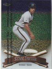 FREE SHIPPING-MINT-1998 Topps Finest Stan Javier #167-PLUS GIANTS BONUS CARDS