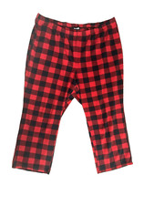 Wondershop Womans Fleece Lounge Pants Pajamas Buffalo Plaid Red  Black