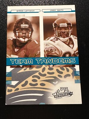 2006 Playoff Absolute Team Tandems Byron Leftwich Jimmy Smith TT-9 SP #d/ 
