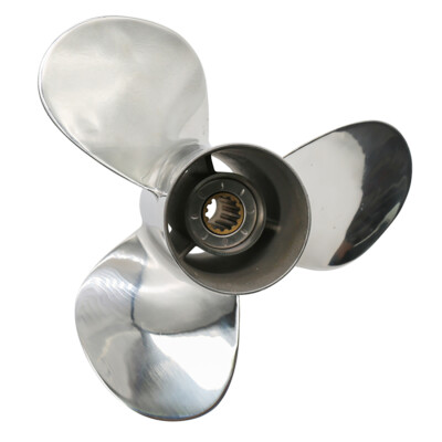 Stainless Steel Outboard Propeller 12 x 14,13 Tooth Spline for Tohatsu 35-50hp