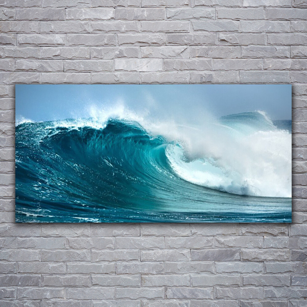 Photo sur toile vague de l'océan 120x60 en haute définition