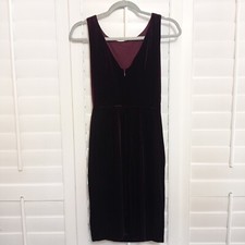 Calvin Klein Velvet Dress Size 2 Sleeveless Red
