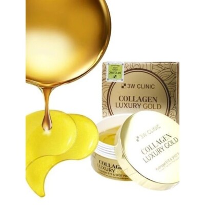 3W Clinic Collagen Luxury 24k Gold Hydrogel Eye Spot Patch Anti Wrinkle 60 Pairs