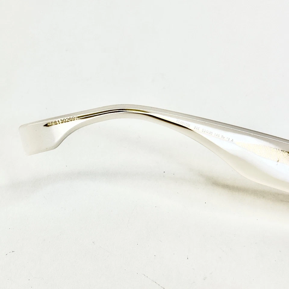 Auténticas gafas de sol Fendi Roma 40100 blancas gris perla con logotipo de moda FE40100I Foto 4 de 4