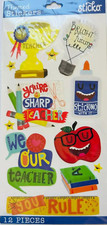 Teacher School Number One Love Sharp Bright Classroom Class Sticko Stickers